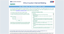 Desktop Screenshot of bidding.dvlaauction.co.uk